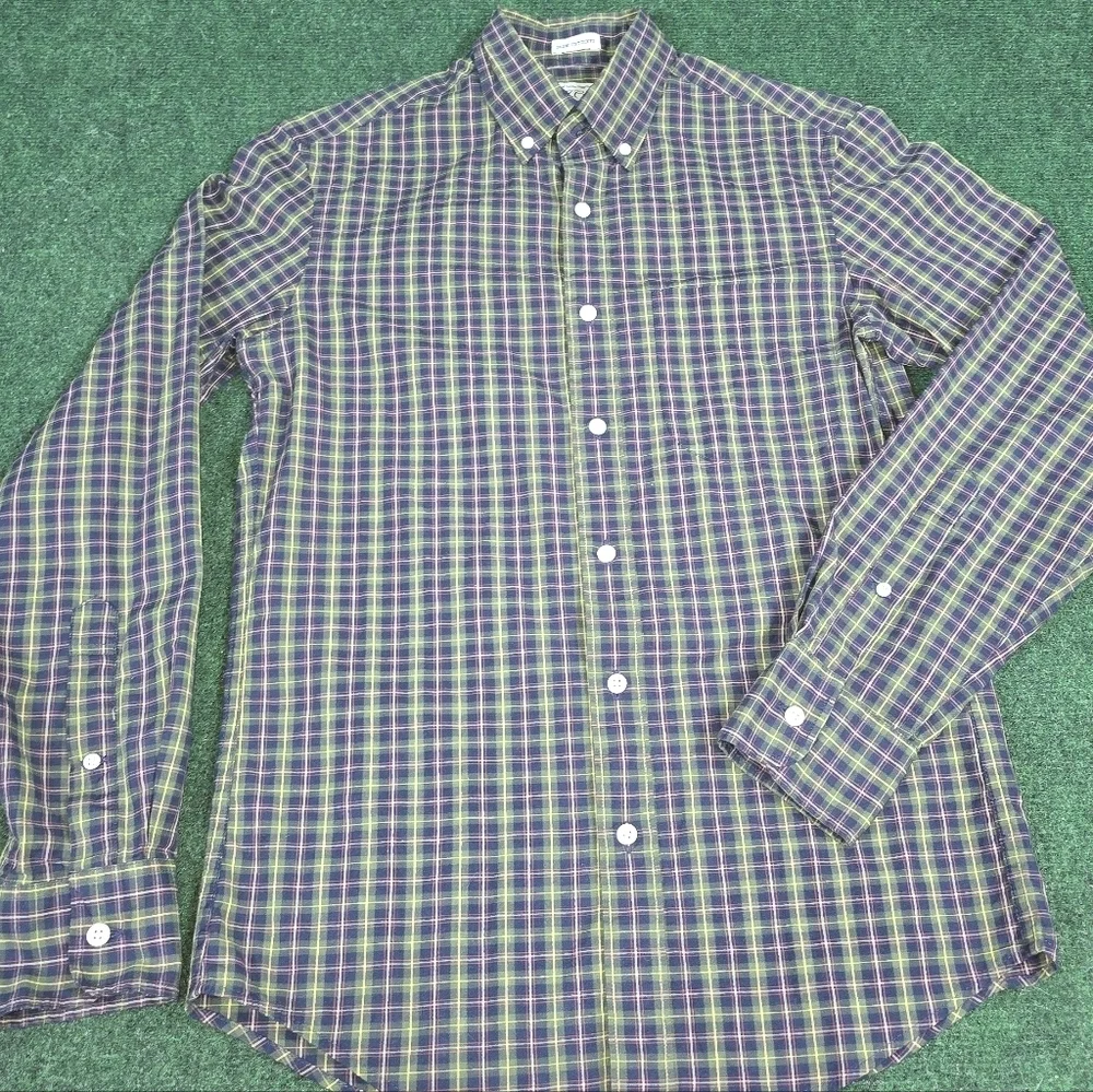 J. Crew | Slim Untucked Fit Cotton Blend Button Down Plaid Casual Mens Shirt